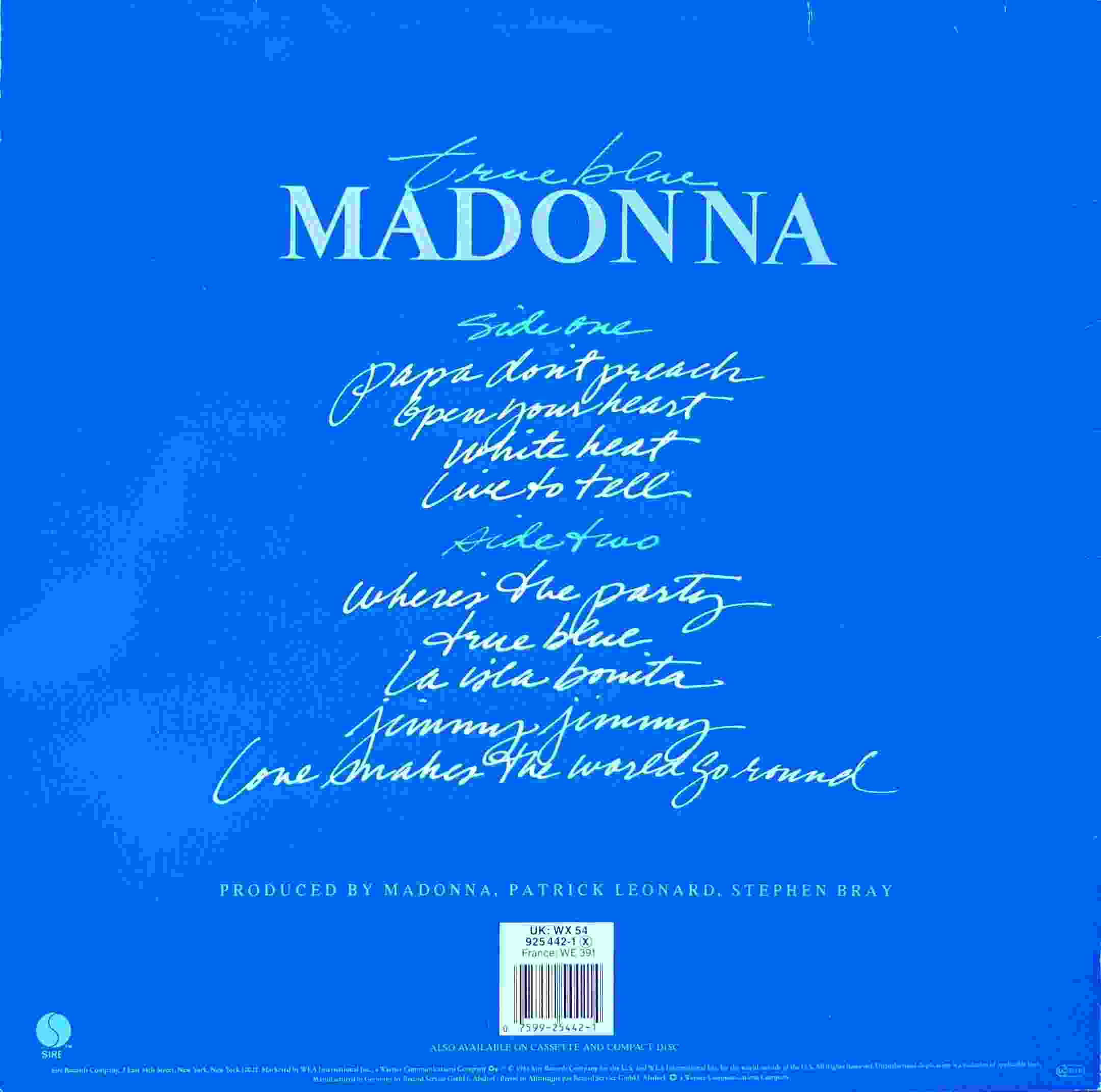 Picture of WX 54 True blue by artist Madonna 